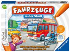 Ravensburger tiptoi Spiel 00848 Fahrzeuge in der Stadt - Lernspiel ab 3 Jahren, lehrreiches Zuordnungsspiel für Jungen und Mädchen, für 1-4 Spieler