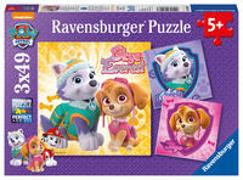Ravensburger Kinderpuzzle - 08008 Bezaubernde Hundemädchen - Puzzle für Kinder ab 5 Jahren, Paw Patrol Puzzle mit 3x49 Teilen