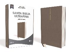 NBLA Santa Biblia Ultrafina, Letra Gigante, Tapa dura/Tela, Gris, Edición Letra Roja